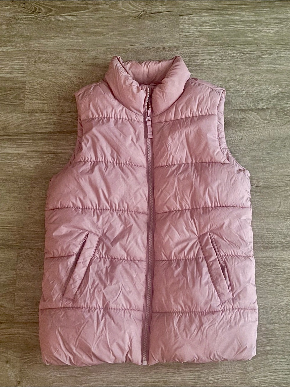 Old Navy Pink Puffer Vest Kids XL 14-16 Fleece Lined